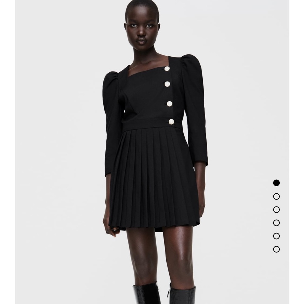 Zara box pleat blazer dress